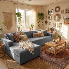 Калъф за ъглов диван Вера - Графит