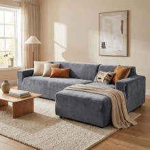 Калъф за ъглов диван Вера - Графит