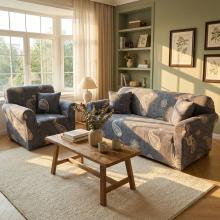 Комплект калъфи за диван и фотьойл Ориент - Сив Комплект калъфи за диван и фотьойл Ориент - Сив