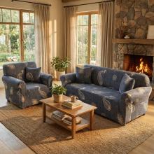 Комплект калъфи за диван и фотьойл Ориент - Сив Комплект калъфи за диван и фотьойл Ориент - Сив