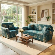 Комплект калъфи за диван и фотьойл Ориент - Зелен