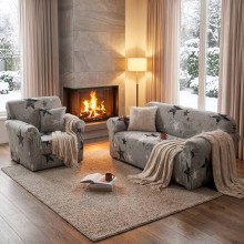 Комплект калъфи за диван и фотьойл Звезда