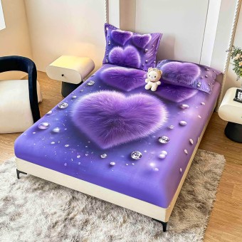 Спален комплект чаршафи с ластик от 3 части, Мини