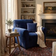 Kалъф за фотьойл Вера - Син Kалъф за фотьойл Вера - Син