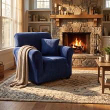 Kалъф за фотьойл Вера - Син Kалъф за фотьойл Вера - Син