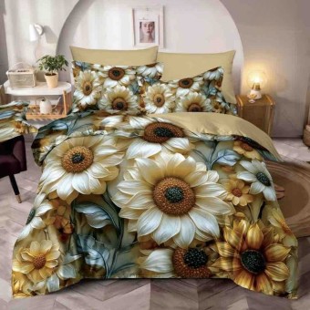 5D спален комплект чаршафи - Радост, от 6 части с ластик