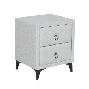 Нощно шкафче за спалня KOLAJEN LINEN - сив 02