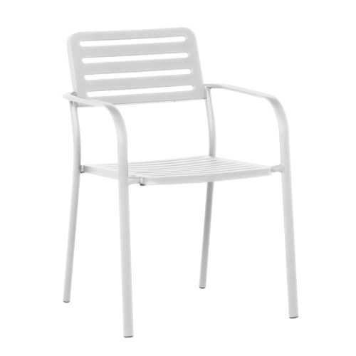 Метален градински стол WASE - бял Метален градински стол WASE - бял