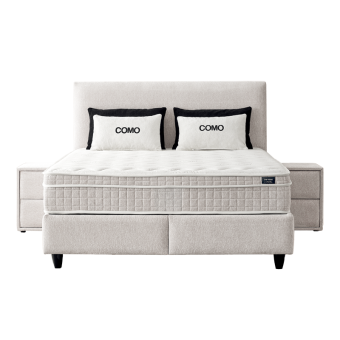 Тапицирана спалня с матрак COMO 160 x 200 - крем AN