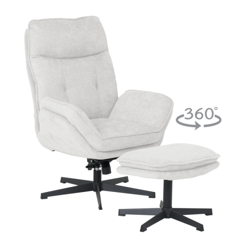 Кресло с табуретка ANDREA - шампанско Кресло с табуретка ANDREA - шампанско