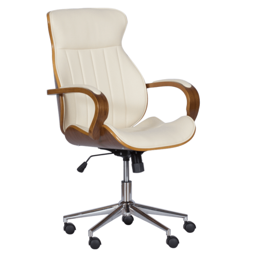 Президентски офис стол Carmen 6402 - орех-крем Президентски офис стол Carmen 6402 - орех-крем