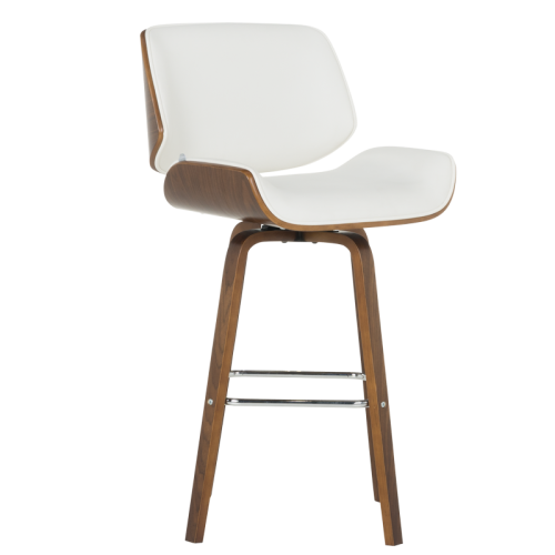 Бар стол Carmen 4027 - орех / бял Бар стол Carmen 4027 - орех / бял