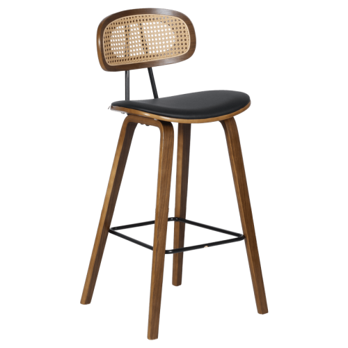 Бар стол Carmen 4029 - орех/черен