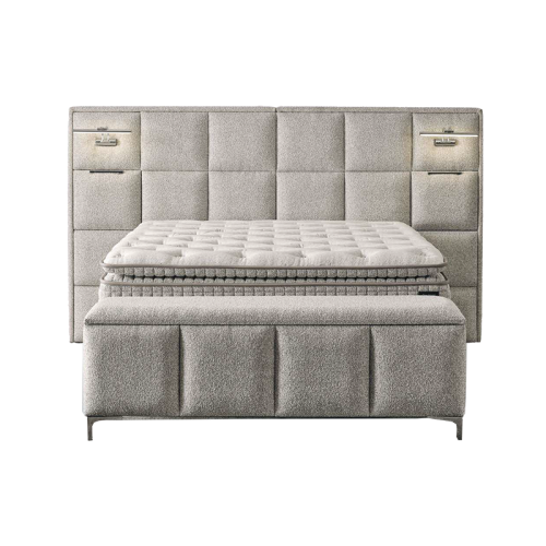 Тапицирана спалня с матрак I SLEEP 180 х 200 - шампанско 318