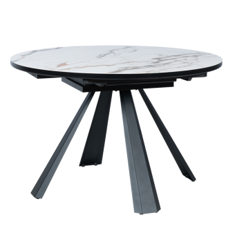 Разтегателна трапезна маса DOMINIK - бяла