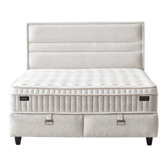 Тапицирана спалня с матрак ASTRA 180 x 200 - перла SY