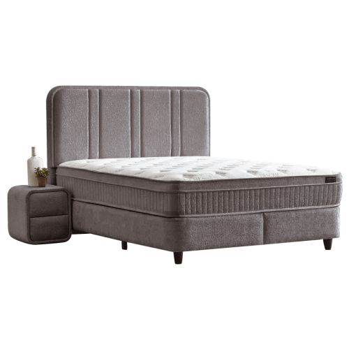 Тапицирана спалня с матрак HUGO 140 x 200 - сив 29 Тапицирана спалня с матрак HUGO 140 x 200 - сив 29