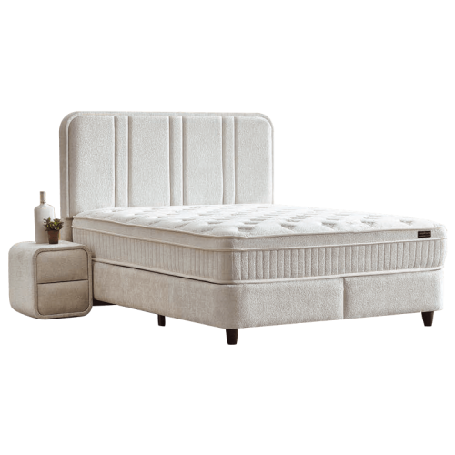 Тапицирана спалня с матрак HUGO 180 x 200 - перла SY Тапицирана спалня с матрак HUGO 180 x 200 - перла SY