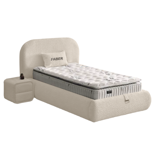Тапицирано легло с матрак FABER 90 х 200 - лате 06 Тапицирано легло с матрак FABER 90 х 200 - лате 06