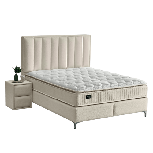 Тапицирана спалня с матрак MINI MOONLIGHT 140 х 200 - бежов 02