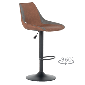 Бар стол GROVE - червен-кафяв