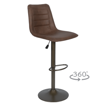 Бар стол LACOVIA - светлокафяв