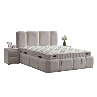 Тапицирана спалня с матрак ALLURE 160 x 200 - крем 020