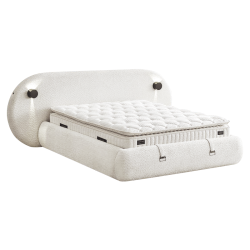 Тапицирана спалня с матрак LUMERA 160 х 200 - шампанско 318