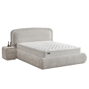 Тапицирана спалня с матрак NOVA 140 х 200 - перла SY
