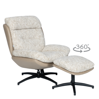 Кресло с табуретка BEJA - крем