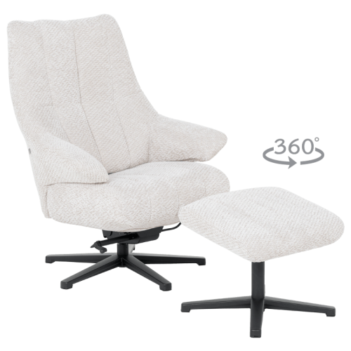 Кресло с табуретка ALFENA - крем