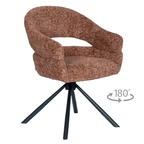 Трапезен стол SACABA - тъмнокафяв