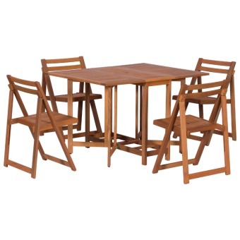 Градински комплект пакет маса с 4 сгъваеми стола CLAUS