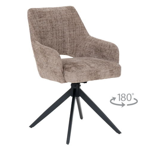 Трапезен стол HEREFORD - кафяв