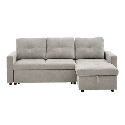 Ъглов разтегателен диван DEMBA - пясъчно