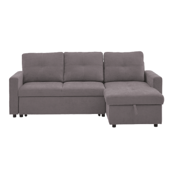 Ъглов разтегателен диван DEMBA - сив