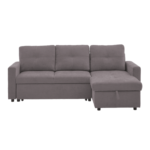 Ъглов разтегателен диван DEMBA - сив