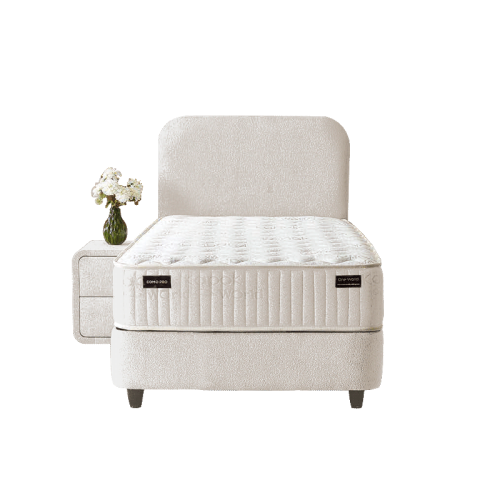 Тапицирано легло с матрак COMO PRO 90 x 200 - перла SY Тапицирано легло с матрак COMO PRO 90 x 200 - перла SY