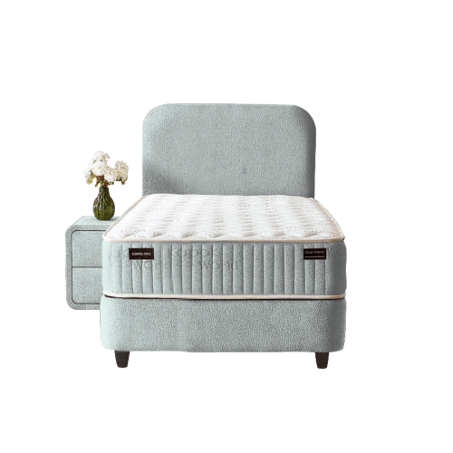 Тапицирано легло с матрак COMO PRO 90 x 200 - сив P Тапицирано легло с матрак COMO PRO 90 x 200 - сив P