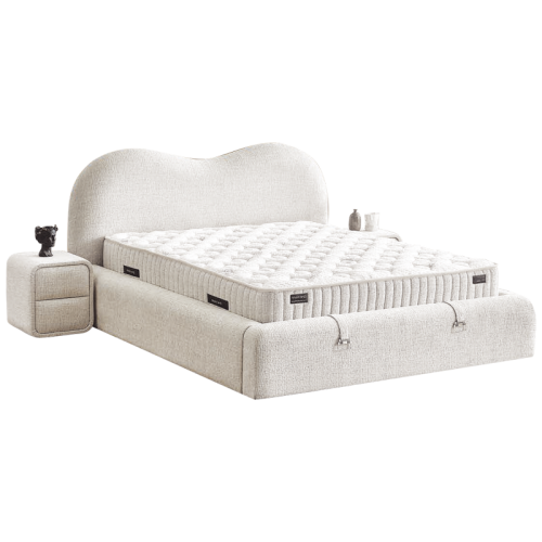 Тапицирана спалня с матрак LUNAMORE 160 x 200 - крем АN Тапицирана спалня с матрак LUNAMORE 160 x 200 - крем АN