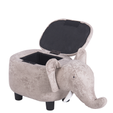 Детска табуретка с ракла - сив слон Детска табуретка с ракла - сив слон