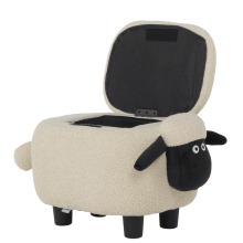Детска табуретка с ракла - бежова овца Детска табуретка с ракла - бежова овца