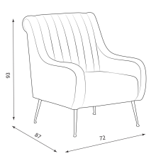 Кресло ANITA - жълто HLR