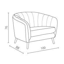 Кресло GRETA - светлосив FR