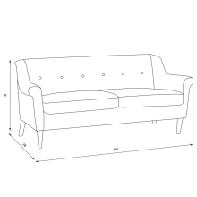 Триместно канапе ELIN - тъмносив MISS 58 Триместно канапе ELIN - тъмносив MISS 58