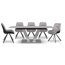 Разтегателна трапезна маса DUKLA - сива Разтегателна трапезна маса DUKLA - сива