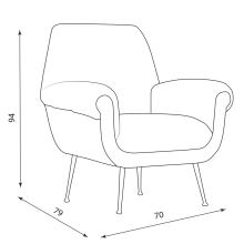 Кресло HILDA - сив V Кресло HILDA - сив V