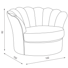 Кресло ARNE - сив HLR