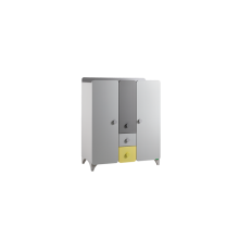 Трикрилен детски гардероб MINIA 124x46x142 см