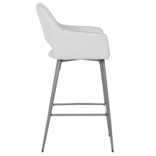 Бар стол TELFORD 2 силиконова кожа - сив 67